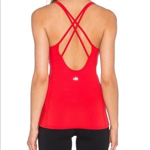 alo red bra tank